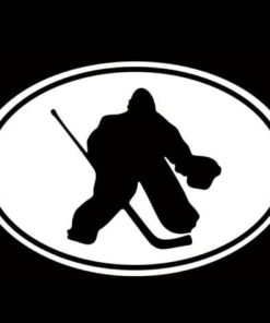 Hockey Goalie Oval Window Decal