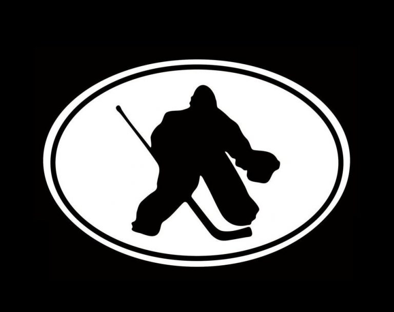 Hockey Goalie Oval Window Decal Sticker | MADE IN USA