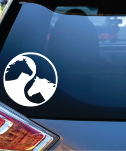 Horse head yin yang Window decal Sticker
