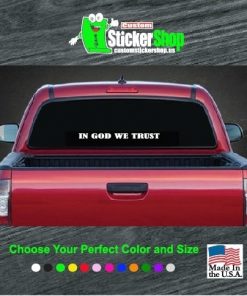 in god we trust rear window decal sticker