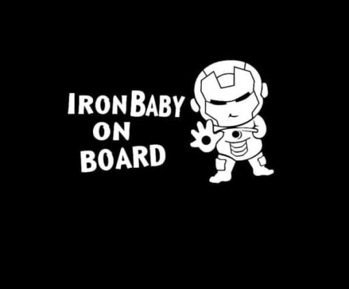 Baby Ironman on board decal sticker