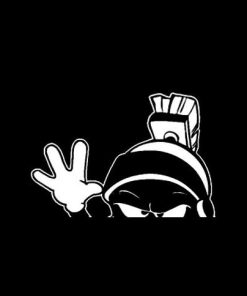 Marvin the Martian Waiving Decal Sticker