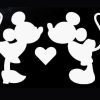 Mickey and Minnie Mouse Kissing decal