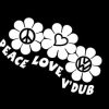 Peace Love VW Volkswagen Decal Sticker a2
