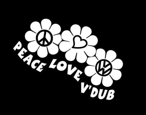 Love With Peace #02 Decal Sticker JDM Funny Vinyl Car Window Bumper Truck 9" 