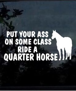 put your ass on some class quater horse decal