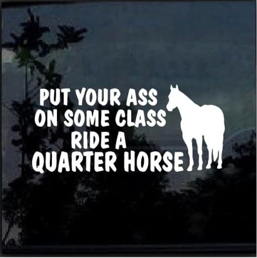 put your ass on some class quater horse decal