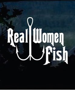 real women fish decal sticker