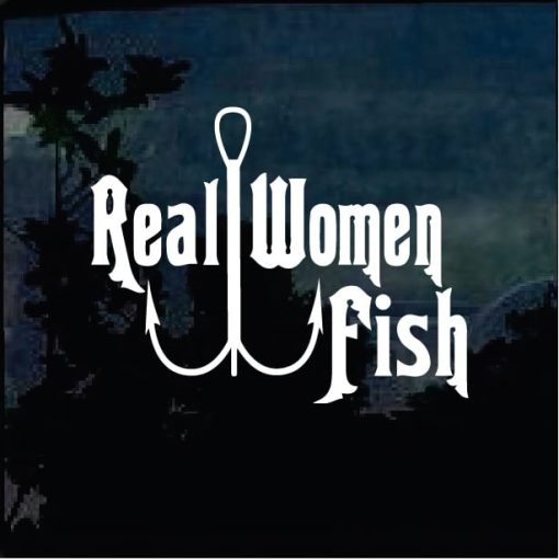real women fish decal sticker