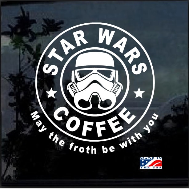 Make Coffee Not War Car Truck Bumper Window JDM Fun 7" Vinyl Decal Sticker 