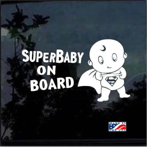 super baby on board decal sticker