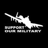 Support Our Troops Jet Decal Sticker