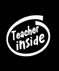 Teacher inside Window Decal Sticker