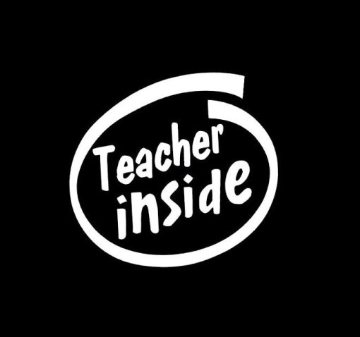 Teacher inside Decal Sticker