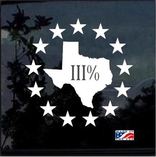 texas 3 percenter decal sticker