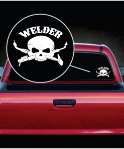 Skull Torch Spark Welding Welder Decal Sticker