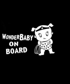 Wonder woman Baby On Board decal sticker