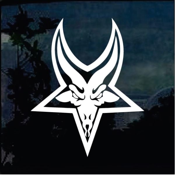 Goat Head Pentagram Decal Sticker