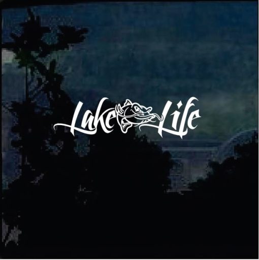 Lake Life Catfish window decal sticker