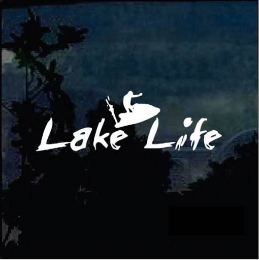 Lake Life Jet Ski Window Decal Sticker