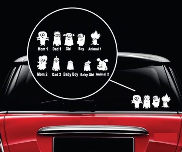 Minion Family Decal Sticker set