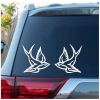 Sparrow Swallow bird set of 2 decal Sticker