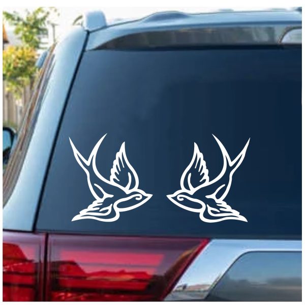 Sparrow set of 2 decal stickers