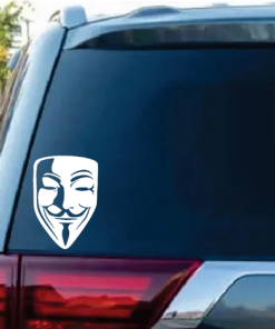 V For Vendetta Guy Fawks Mask Window Decal Sticker