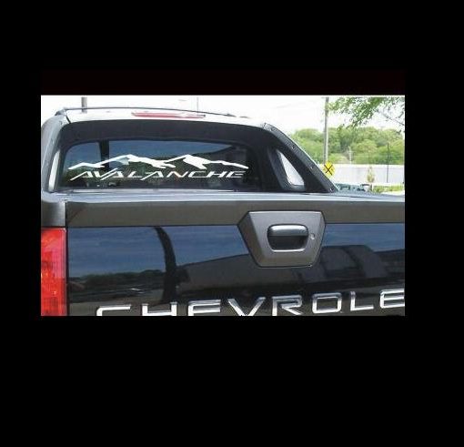 Chevy Avalanche Rear Window Chevy window decal sticker