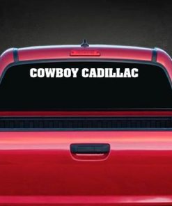 Cowboy Cadillac Windshield Decal