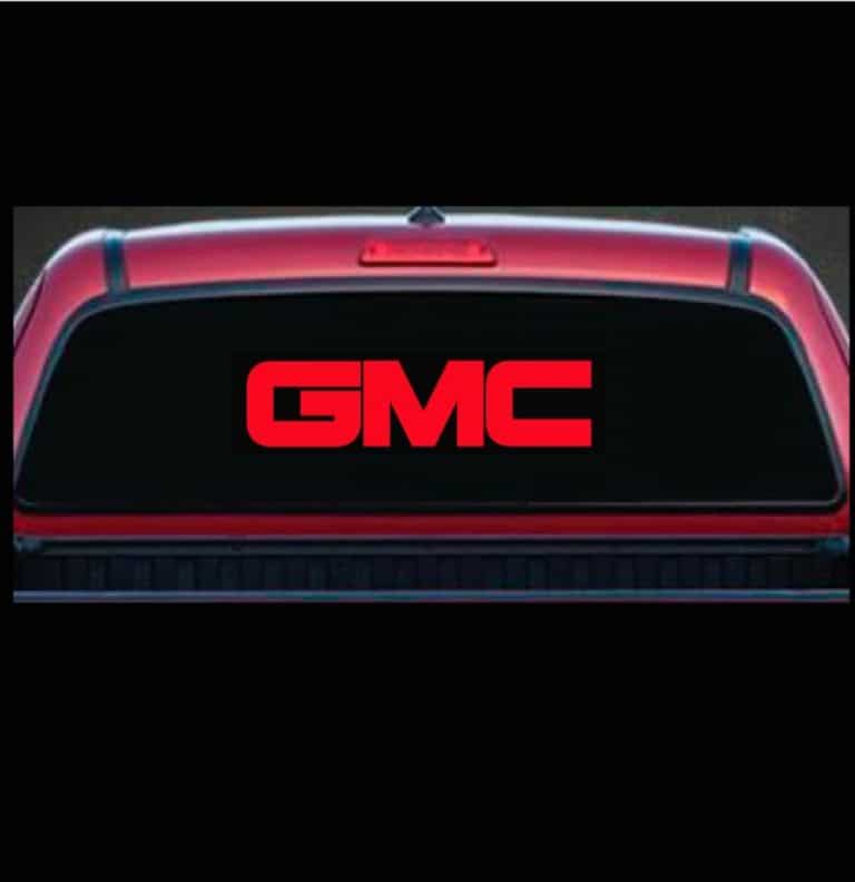 GMC Trucks Rear Window Decal Sticker Custom Sticker Shop