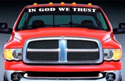 In God We Trust Windshield Banner Decal Sticker