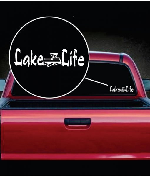 Lake Life Pontoon Boat Decal Sticker – Custom Sticker Shop