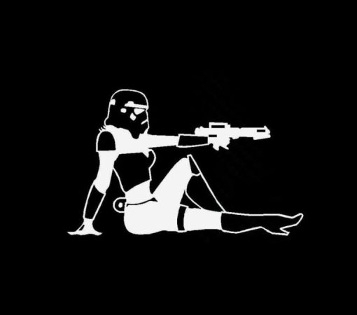 Storm Trooper Mud Flap Girl vinyl decal sticker