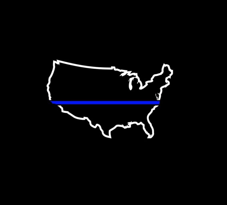 Blue Lives Matter Sticker – Thin Blue Line Police Lives Decal