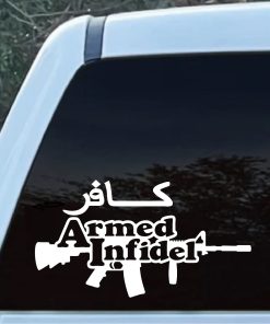 Armed Infidel decal sticker