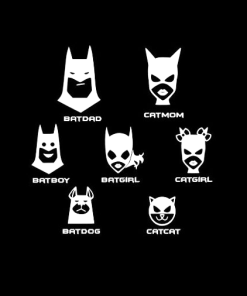 Batman Stick Family car - Cartoon Decal Sticker