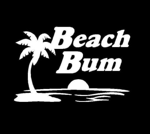 Beach Bum Vinyl Decal Sticker