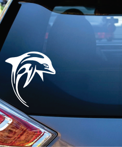 Dolphin - Dolphin tribal window decal Sticker