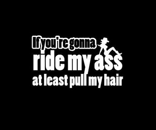 If You're Going to Ride my Ass Pull my Hair Cowgirl Vinyl Sticker