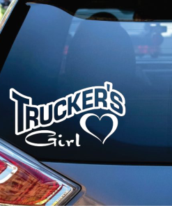 Truckers Girl Decal Decal Sticker