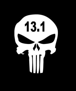 Punisher Skull 13.1 marathon Vinyl Decal Stickers
