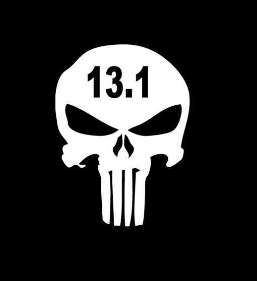 Punisher Skull 13.1 marathon Vinyl Decal Stickers