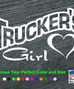 truckers girl decal sticker