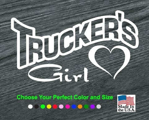 truckers girl decal sticker