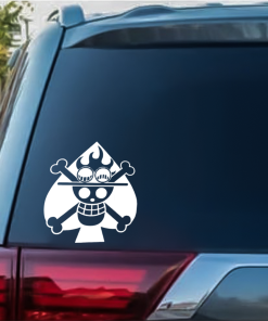 One Piece Jolly Roger Ace Spade window decal Sticker