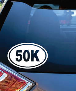 50K Oval window decal Sticker