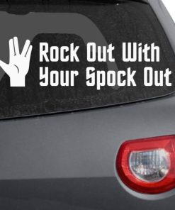 Rock out with spock out Star Trek Vinly Decal Sticker