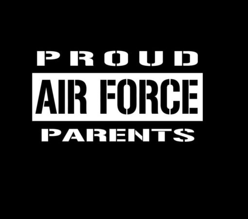 Proud Air Force Parents Decal Sticker a2