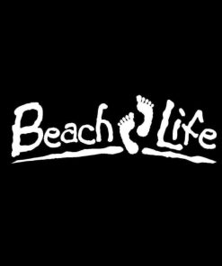 Beach Life Footprints Decal Stickers